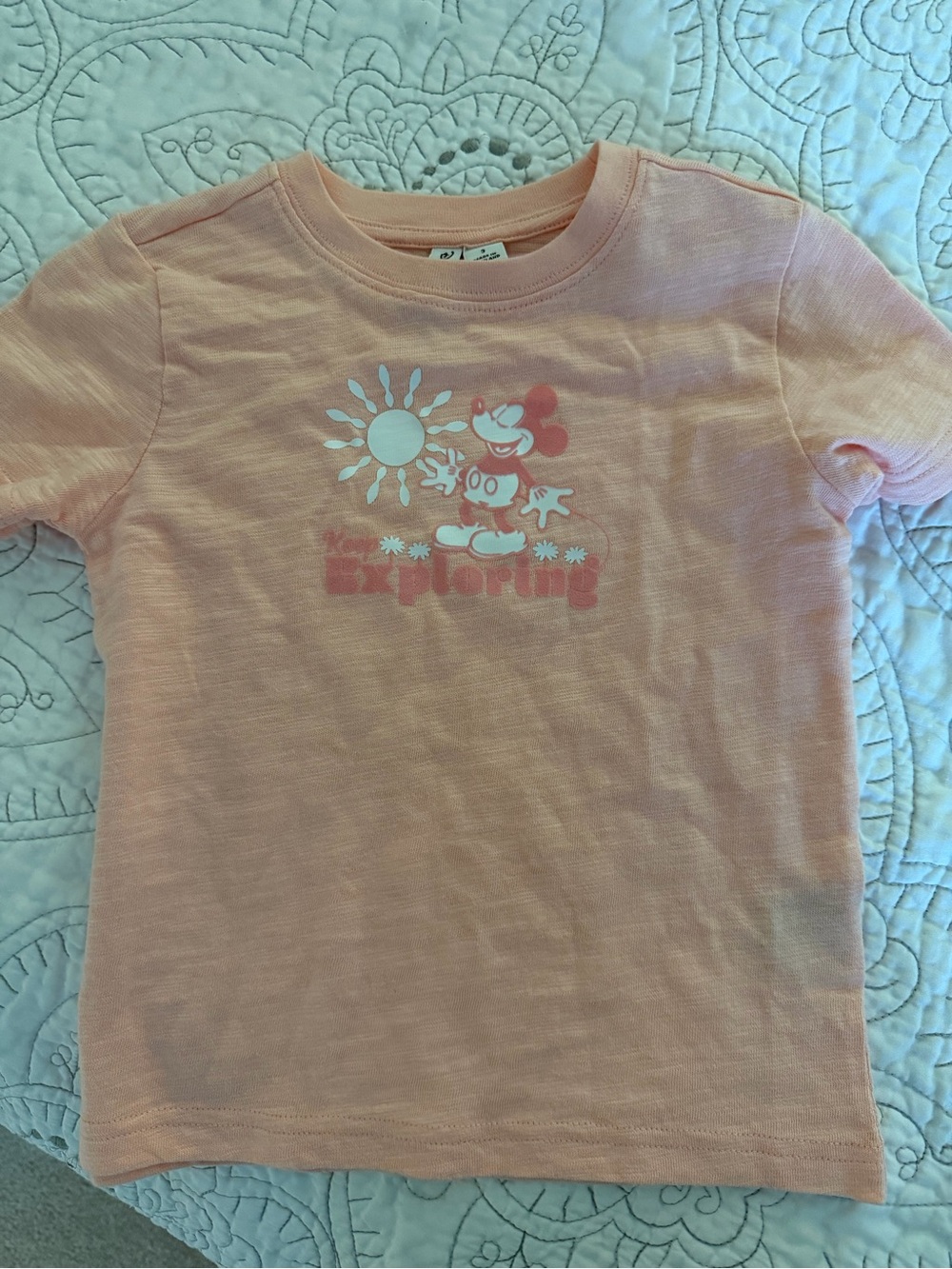 Janie and Jack Peach Mickey Short Sleeve Tee